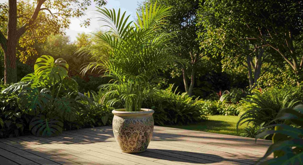 large tropical outdoor potted plants