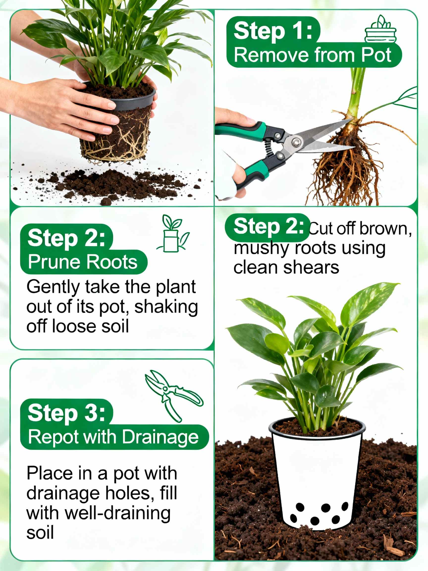 How to save an overwatered plant at home